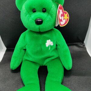 TY Beanie Baby Retired 1997 Erin The Shamrock Bear